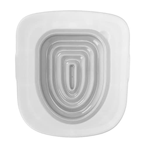 Yctze Universelles Trainingsset für Katzentoiletten, Starke Tragfähigkeit, Abnehmbares Design, für Alle Toilettensitze Geeignet (Weißes Tablett, 1 graue Innenstütze) von Yctze