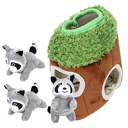 Yctze Versteckspiel-Hundespielzeug, Interaktives Hundespielzeug, Interaktives, Quietschendes Plüsch-Hundespielzeug, Hunde-Versteckspiel, Waschbär, Baum, Löcher, Puzzle-Spielzeug, Yctze Versteckspiel-Hundespielzeug, Interaktives Hundespielzeug, Interaktives, Quietschendes Plüsch-Hundespielzeug, Hunde-Versteckspiel, Waschbär, Baum, Löcher, Puzzle-Spielzeug, von Yctze