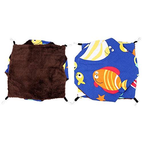 Yctze Weiche Warme Haustier-Hängematte für Hamster, Hängebett, Haustierdecke für Kleine Tiere, Käfig-Hängematte, Kleintierbett (34 * 34) von Yctze