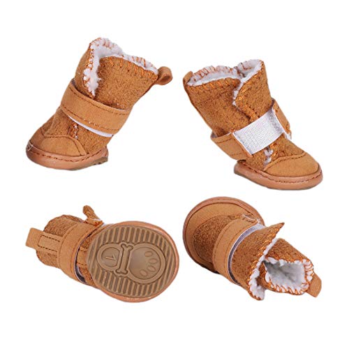 Yctze Winter Warme Hundestiefel I-Skid Pfote oder mit SE ST Design Für Komfortable Outdoor F (Nummer 2) von Yctze