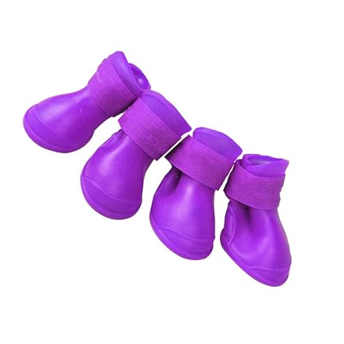 Yctze rutschfeste Hunde-Silikonstiefel – Weiche Gelbe Regenschuhe für Hunde und Welpen – Hundeschuhe für Wetterbedingungen (M) von Yctze