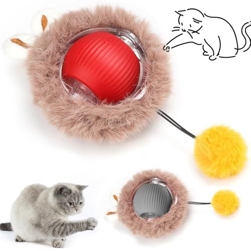Interaktives Katzenspielzeug Katzenball, Katzenball Elektrisch mit Schnur, 360° Rolling Smart Ball FüR Katzen Und Hunde, Katzenspielzeug Elektrisch mit USB Aufladbar, Interaktives Katzenball Spielzeug Interaktives Katzenspielzeug Katzenball, Katzenball Elektrisch mit Schnur, 360° Rolling Smart Ball FüR Katzen Und Hunde, Katzenspielzeug Elektrisch mit USB Aufladbar, Interaktives Katzenball Spielzeug von YeahBoom