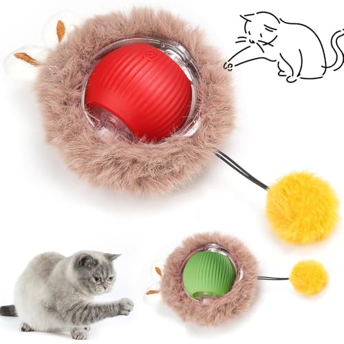 Interaktives Katzenspielzeug Katzenball, Katzenball Elektrisch mit Schnur, 360° Rolling Smart Ball FüR Katzen Und Hunde, Katzenspielzeug Elektrisch mit USB Aufladbar, Interaktives Katzenball Spielzeug Interaktives Katzenspielzeug Katzenball, Katzenball Elektrisch mit Schnur, 360° Rolling Smart Ball FüR Katzen Und Hunde, Katzenspielzeug Elektrisch mit USB Aufladbar, Interaktives Katzenball Spielzeug von YeahBoom