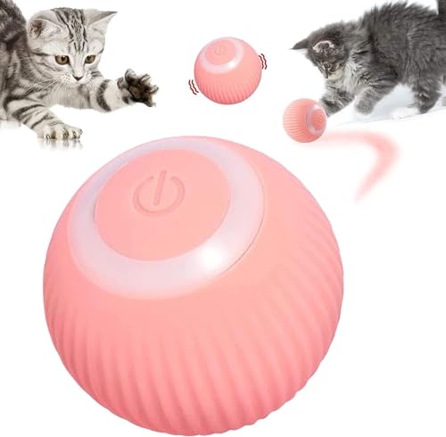 YeahBoom Katzenspielzeug,Catchee,Katzenspielzeug Ball Elektrisch,Intelligentes Katzenspielzeug,Katzenspielzeug Selbstdrehender Ball,Katzenball mit LED-Licht,Catcher Smarter Spielball Katze von YeahBoom