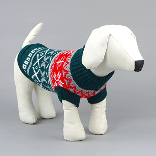 Yealay Kleine Hundepullover Zopfstrick Winterkleidung für Hunde Katzen Bekleidung Warmer Bekleidung Pullover (L, Grün) von Yealay