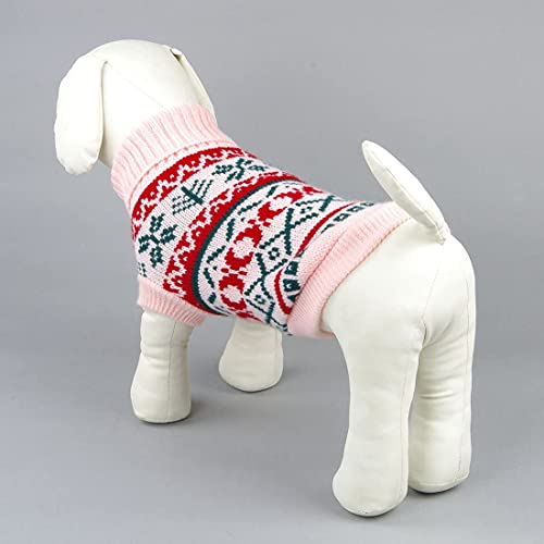 Yealay Kleine Hundepullover Zopfstrick Winterkleidung für Hunde Katzen Bekleidung Warmer Bekleidung Pullover (S, Rosa) von Yealay