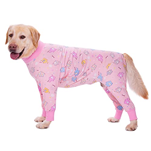 Yeapeeto Einteiler für Hunde, zur Erholung, für große und mittelgroße Hunde, Schlafanzug, Ganzkörper für Haarausfall, Allergien, Anti-Lecken, Wundschutz, Kegel-Alternative (6XL, Elefant) von Yeapeeto