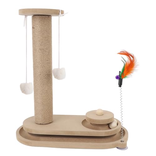 Katzenkratzbaum, Kätzchenkratzer, Vertikaler Katzenkratzer, Interaktiver Katzenkratzer mit Stabiler Basis und Ball, Multifunktionales Interaktives Spielzeug für Unterhaltung und Katzenkratzbaum, Kätzchenkratzer, Vertikaler Katzenkratzer, Interaktiver Katzenkratzer mit Stabiler Basis und Ball, Multifunktionales Interaktives Spielzeug für Unterhaltung und von Yechiry
