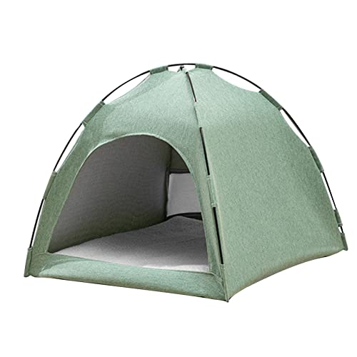 Katzenzeltbett, Großes Raumhundehaus Bequemes waschbares Katzenhöhlennestbett Tragbares Indoor Outdoor Haustierzelthaus für Katzen, Welpen und Andere Kleintiere (S) (Green) von Yechiry