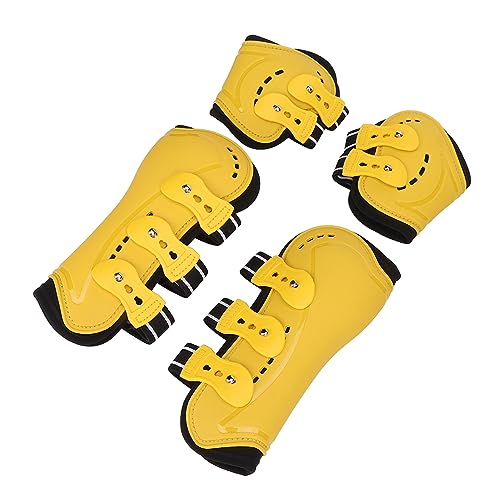 Offene Vordere Atmungsaktive Pferdebeinstiefel, Spring -Sehnenstütze, Verstellbares Vorder Hinter Bein, Pferdefrontstiefel, Pferdefront und Hintere Atmungsaktive (L 5 bis 7 von Yechiry
