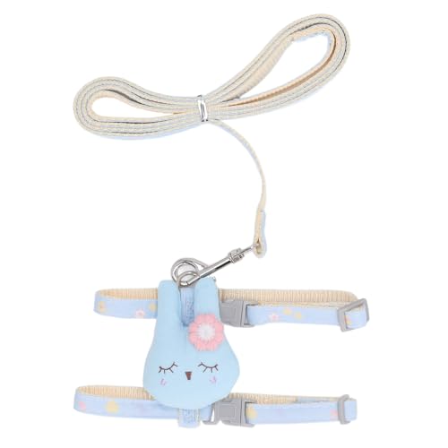 Yechiry Verstellbare, Bequeme Hundegeschirr-Leine für Kleine und Mittelgroße Welpen mit Schnellverschluss-Riemenschnallen, Hochwertige Materialien, Niedlicher und Stilvoller Look, (Blue) von Yechiry