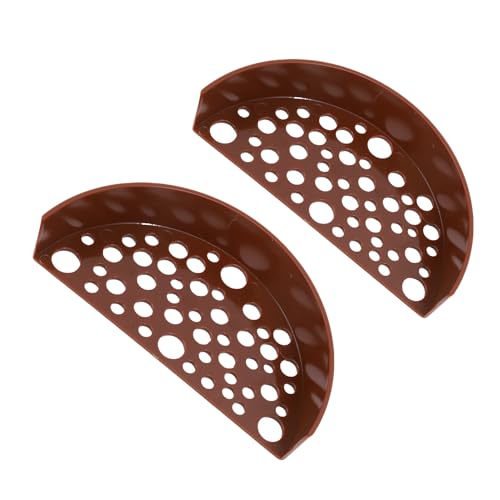 Yechiry 2 PCs Garnelenhöhle, Garnelen -Hindout Shelter Geräumige Zuchthaut mit Löchern für Fischtankaquarium (Brown) von Yechiry