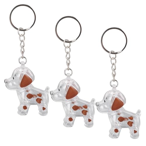 Yechiry 3 Stück Hundehaar-Gedenkkapseln, Schlüsselanhänger zur Aufbewahrung von Tierhaaren mit Versiegelter Flasche, Tragbare Elegante Flasche zur Aufbewahrung von Hundehaaren (Brown Spotted Dog) von Yechiry
