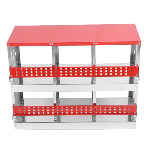 Yechiry 6 Fächer -Hühner -Laying -Box, Doppelte Automatische Eiersammlung, Stahlnistkästen, Einfache Sammlung, Verhindern von Eierfällen, mit Hühnern, Enten, für Den Garten von Yechiry