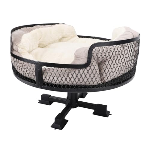 Yechiry Desktop -Katzenbett, Rundes Katzenbett, Edelstahl Stilvoller Metall Erhöhtes Schreibtisch Haustier Betten Katze Bettkatze Nistbett für Home Office Studie Yechiry Desktop -Katzenbett, Rundes Katzenbett, Edelstahl Stilvoller Metall Erhöhtes Schreibtisch Haustier Betten Katze Bettkatze Nistbett für Home Office Studie von Yechiry