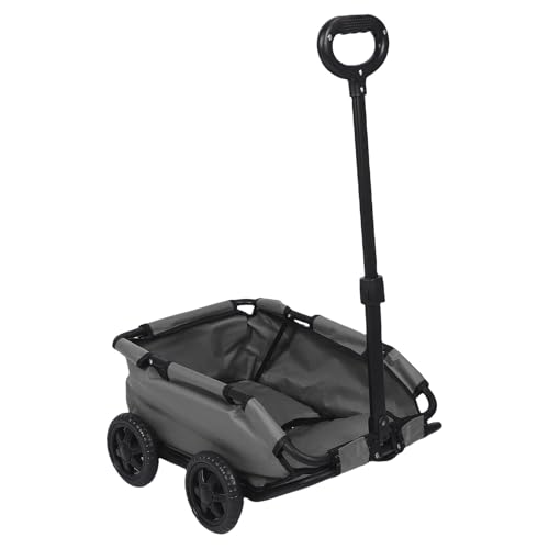 Yechiry Faltbarer Haustier Cart Tragbarer Hunde Kinderwagen V-förmiges Design 45 ° Neigung Leichte Handfaltung mit Aufbewahrungskorb für Kleine Mittelgroße Haustiere Reisen Camping (Grey) von Yechiry