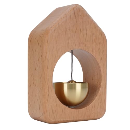 Yechiry Hölzerne Türklingel Ladenbesitzer Bell Brass Glocken Eingangsgeschenk, Magnetischer Befestigung, für Innenbürovorstellungen, Holztürklingel, Wood Ladenbesitzer Glocke von Yechiry