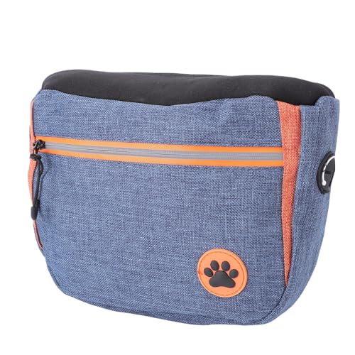 Yechiry Hundefutterbeutel, wasserdichte Gürteltasche für Spaziergänge mit Dem Hund mit Herausnehmbarem Innenbeutel, Automatischer Rückstellöffnung, Zweilagigem Design, für Training (Blue) von Yechiry
