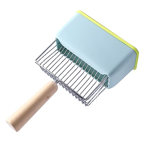 Yechiry Katzenstreu Scoop, Kitty Metal Scooper Großer Kätzchen Pooper Lifter mit Tiefen Schaufel und Langer Griff Easy Cleaning Cat Poop Lifter Zum Sieben Nasse Klumpen (Blue) von Yechiry