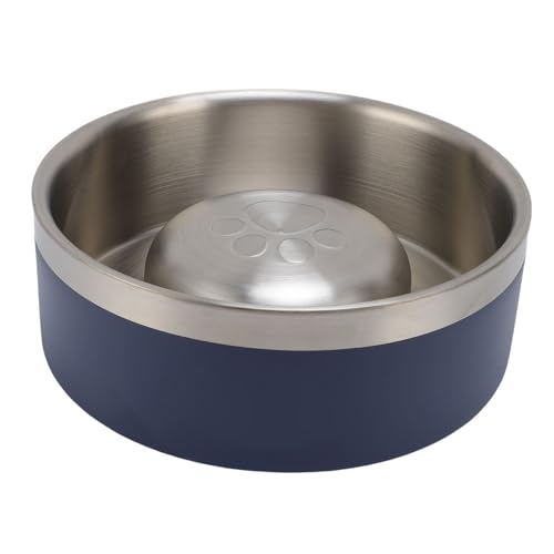 Yechiry Langsame Feeder Dog Bowl, Edelstahl -Anti -Slip -Futter -Schüssel für Katzenhunde mit Erhöhten Abschnitten, um die Verdauung zu Verbessern (S) von Yechiry