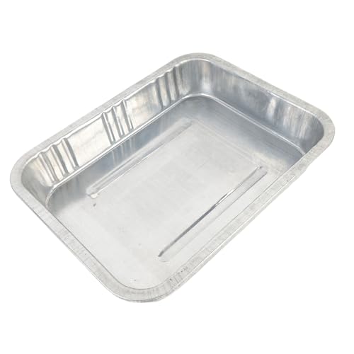 Yechiry Metallöl Tropfpfanne, 19.09 X 1.96 Zoll 13L Kapazität Automobil -Tropfschale, Verzinktes Silberwechsel, Universell für Motorrad, um den Boden Sauber zu Halten von Yechiry