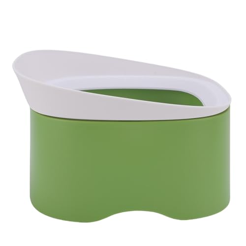 Yechiry Schwimmende Hundwasserschüssel, Hundegereisenverfügung Erhöhter Staubdestelliger Spritzerfaser Wasserschale mit Schwimmendes Design und Staubbedeckung für Hunde Katzen Alle (Green) von Yechiry