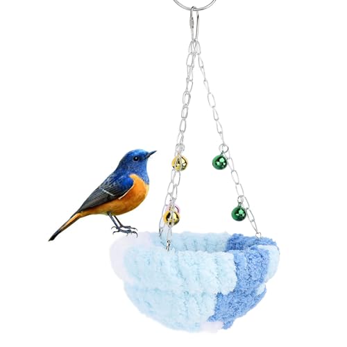 Yechiry Vogelhängnest, Papageienhängnest, Warmes, Weiches und Bequemes Papageienschaukelbett mit Korallenwolls- und Baumwollinnenraum, für Papageien, Conure und Kakadus zum Spielen und von Yechiry