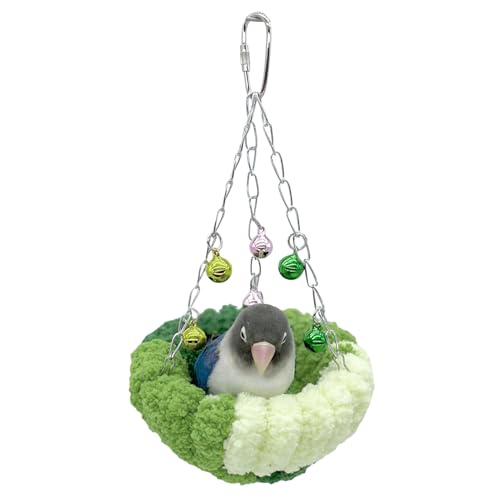Yechiry Winterwarme Vogelhängematte, Hängendes Vogelnestbett mit Glockenanhänger für Papageienzuchtschaukel, Verbessert die Entspannung und Schlafqualität für Zuhause Im Innenbereich Yechiry Winterwarme Vogelhängematte, Hängendes Vogelnestbett mit Glockenanhänger für Papageienzuchtschaukel, Verbessert die Entspannung und Schlafqualität für Zuhause Im Innenbereich von Yechiry