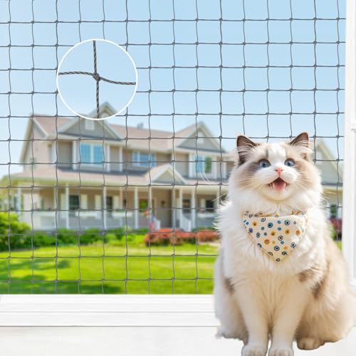 YedZen Katzensicherheitsnetz für Balkon, 3x8m Balkon Sicherheitsnetz Stahldraht verstärkt, Balkon Transparentes Netz für Katze Haustier Schutz, Katze Balkonnetz für Anfallzaun YedZen Katzensicherheitsnetz für Balkon, 3x8m Balkon Sicherheitsnetz Stahldraht verstärkt, Balkon Transparentes Netz für Katze Haustier Schutz, Katze Balkonnetz für Anfallzaun von YedZen