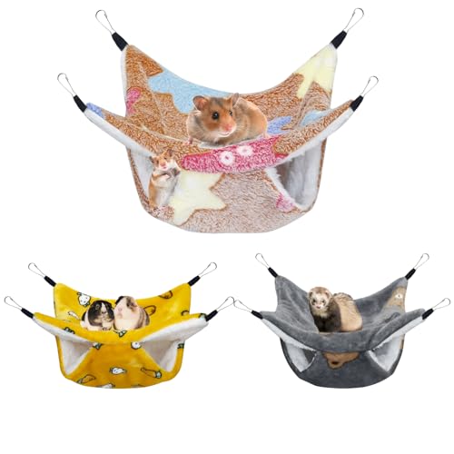 Hängematte für Frettchen, Ratten, Meerschweinchen, Hamster, Meerschweinchen, Käfigzubehör, Hängematte für Kleintiere, Chinchillas, Papageien, Zuckergleiter, Frettchen, Eichhörnchen, 27,9 x 27,9 cm Hängematte für Frettchen, Ratten, Meerschweinchen, Hamster, Meerschweinchen, Käfigzubehör, Hängematte für Kleintiere, Chinchillas, Papageien, Zuckergleiter, Frettchen, Eichhörnchen, 27,9 x 27,9 cm von YedsIntu