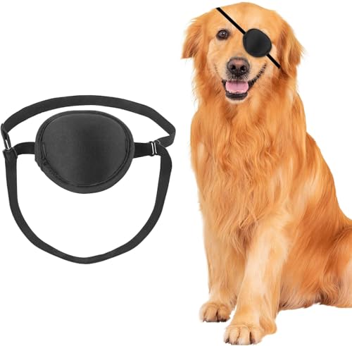 YeeBeny Hundeaugenklappe, Augenklappe für Hunde, Augenverletzungen nach Operationen, verstellbare weiche Augenklappe, Hundeaugenabdeckung, 1 Stück YeeBeny Hundeaugenklappe, Augenklappe für Hunde, Augenverletzungen nach Operationen, verstellbare weiche Augenklappe, Hundeaugenabdeckung, 1 Stück von YeeBeny