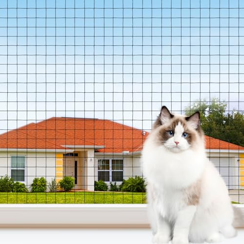 YeeBeny Katzennetz Balkon, 3 x 7,6 m, Stahldraht, verstärktes Sicherheitsnetz für Katze, Katze, Balkon, Schutznetz, Anti-Fall, Haustier-Balkonnetz, geeignet für Balkon, Fenster, Treppe, Terrasse YeeBeny Katzennetz Balkon, 3 x 7,6 m, Stahldraht, verstärktes Sicherheitsnetz für Katze, Katze, Balkon, Schutznetz, Anti-Fall, Haustier-Balkonnetz, geeignet für Balkon, Fenster, Treppe, Terrasse von YeeBeny