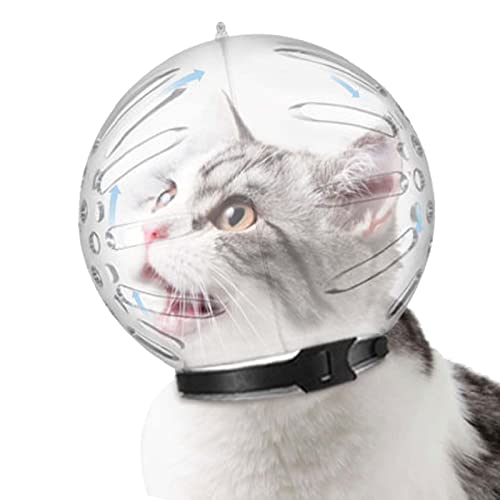 Anti-Biss-Katzenhaube,Transparenter Maulkorb für Haustiere mit verstellbarem Riemen - Pet Hood Costume Tools Cat Grooming Maulkorb Kätzchen Astronaut Bubble Anti-Biss-Katzenhaube,Transparenter Maulkorb für Haustiere mit verstellbarem Riemen - Pet Hood Costume Tools Cat Grooming Maulkorb Kätzchen Astronaut Bubble von Yeeda