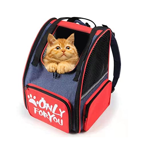 Yeeda Haustier-Tragetasche, atmungsaktiv, für Hunde geeignet, belüftete Netz-Katzen-Tasche für Reisen, Wandern, Spazierengehen, Sonnenschutz-Design, Haustier-Tragetasche von Yeeda
