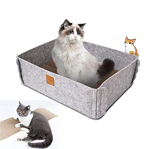 Yeeda Katzenkratzbrett – sicheres Schleifen und Spielen von Katzen, langlebige Konstruktion, verschleißfestes Katzenbett, hält Ihren Platz sauber von Yeeda