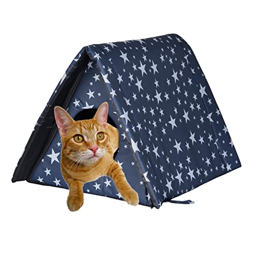 Yeeda Stray Cat House - Weatherproof Cat Houses For Outdoor Cats,Foldable Cat Bed Cave, Covered Dog Cat Bed, Outdoor Igloo Dog Bed House Cabin For Dogs Puppy Kittens von Yeeda