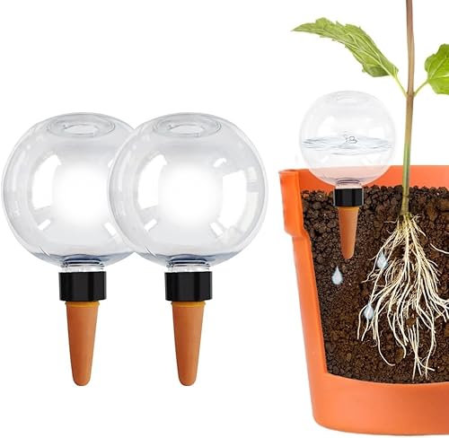 Yeehliny Pflanzen Bewässerungskugeln Automatische Pflanzenbewässerung Zwiebeln mit Tropfsystem Bewässerung Zimmerpflanzen Selbstbewässerung Gießkugeln für Zimmer, Balkon & Garten (2 Stück) von Yeehliny