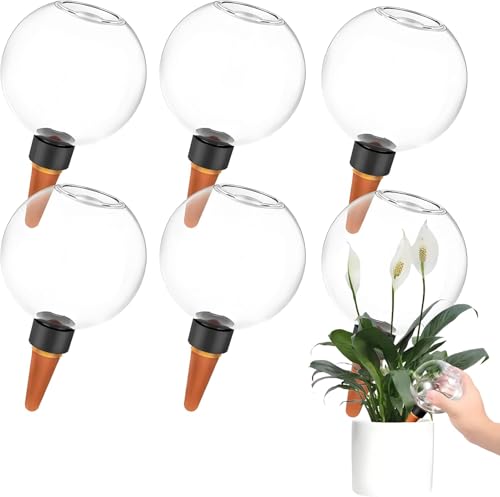 Yeehliny Pflanzen Bewässerungskugeln Automatische Pflanzenbewässerung Zwiebeln mit Tropfsystem Bewässerung Zimmerpflanzen Selbstbewässerung Gießkugeln für Zimmer, Balkon & Garten (6 Stück) von Yeehliny
