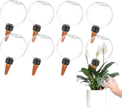 Yeehliny Pflanzen Bewässerungskugeln Automatische Pflanzenbewässerung Zwiebeln mit Tropfsystem Bewässerung Zimmerpflanzen Selbstbewässerung Gießkugeln für Zimmer, Balkon & Garten (8 Stück) von Yeehliny