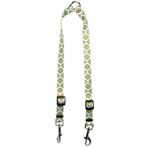 Yellow Dog Design Cleo Blue Coupler Dog Leash 1" Wide and 12 to 20" Long, Large von Yellow Dog Design