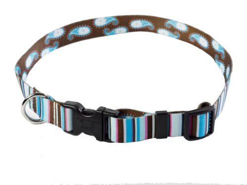 YellowDog Design Streifen mit Paisleymuster, klein, 1,9 cm, Braun von Yellow Dog Design