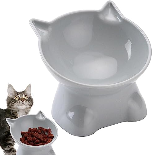 Erhöhte Katzennäpfe aus Kunststoff, geneigt, niedliches Katzenohren-Design, Futternäpfe mit Ständer, geneigt, Anti-Erbrochenes, Futternapf, Wassernapf, Schutz der Wirbelsäule für Welpen, Kätzchen, Erhöhte Katzennäpfe aus Kunststoff, geneigt, niedliches Katzenohren-Design, Futternäpfe mit Ständer, geneigt, Anti-Erbrochenes, Futternapf, Wassernapf, Schutz der Wirbelsäule für Welpen, Kätzchen, von Yelschwa