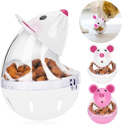 Interaktives Spielzeug und Futterspender für Katzen, Intelligenzspielzeug für Katzen, erhöht den IQ und geistige Stimulation, IQ-Leckerli-Training, Mausform, Tumbler für drinnen und draußen, Interaktives Spielzeug und Futterspender für Katzen, Intelligenzspielzeug für Katzen, erhöht den IQ und geistige Stimulation, IQ-Leckerli-Training, Mausform, Tumbler für drinnen und draußen, von Yelschwa