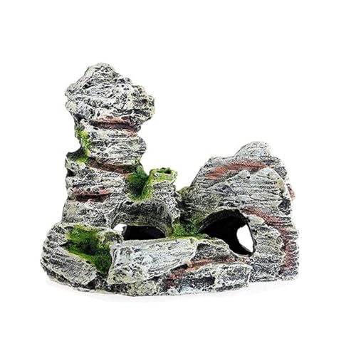 Yelschwa Aquarium Felshöhle Dekoration mit grünem Gras, künstliches Moos, Kunstharz, Stein, Berg, Aquarium, Versteckhöhle, Aquarium, Landschaftsbau, Desktop-Ornament, Dekoration, Aquarium-Zubehör Yelschwa Aquarium Felshöhle Dekoration mit grünem Gras, künstliches Moos, Kunstharz, Stein, Berg, Aquarium, Versteckhöhle, Aquarium, Landschaftsbau, Desktop-Ornament, Dekoration, Aquarium-Zubehör von Yelschwa