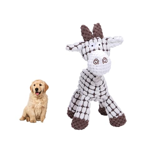Yelschwa Donkey Weiches Hundespielzeug, Quietschendes Hundespielzeug, waschbar, interaktives Hundespielzeug, langlebiges Kauspielzeug für kleine, mittelgroße Hunde, Geschenke für Haustiere (weißes von Yelschwa