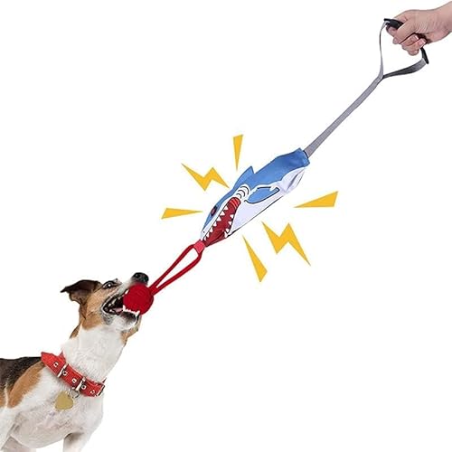 Yelschwa Tug Of War Hundespielzeug, unzerstörbares Hundespielzeug für aggressive Kauer, interaktives Hundespielzeug mit starkem Griff, quietschendes Hundespielzeug für kleine, mittelgroße und große von Yelschwa