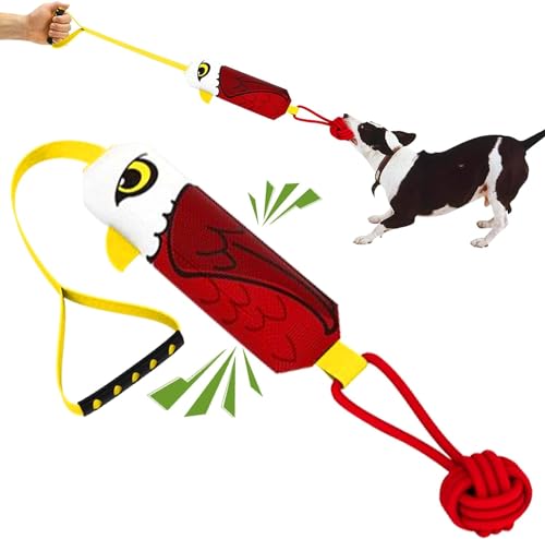 Yelschwa Tug of War Hundespielzeug, unzerstörbares Hundespielzeug für aggressive Kauer, interaktives Hundeseil, Kauspielzeug mit starkem Griff, quietschendes Hundespielzeug für kleine, mittelgroße und von Yelschwa