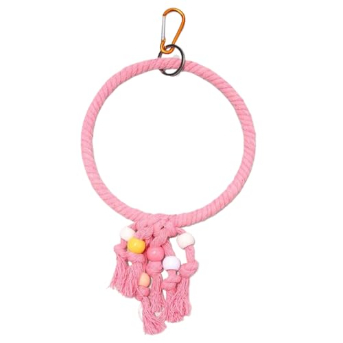 Bird Swing, Metall -Baumwollhänge -Vogel -Seil mit Haken, runder Papageienschwung Kautspielzeug für Papageien Blocke Sicht auf Cockatiel Cockatoo Conure, Vogelseil Bird Swing, Metall -Baumwollhänge -Vogel -Seil mit Haken, runder Papageienschwung Kautspielzeug für Papageien Blocke Sicht auf Cockatiel Cockatoo Conure, Vogelseil von Yeory