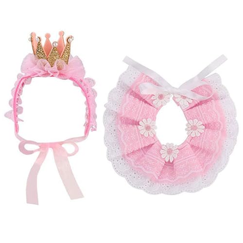 Cat Princess Kostüm Lace Cat Birthday Outfit umfasst Bandana & Crown Verstellbare hautfreundliche Mehrzweckkostüm für kleine Hund, Kleid, Kleid Cat Princess Kostüm Lace Cat Birthday Outfit umfasst Bandana & Crown Verstellbare hautfreundliche Mehrzweckkostüm für kleine Hund, Kleid, Kleid von Yeory