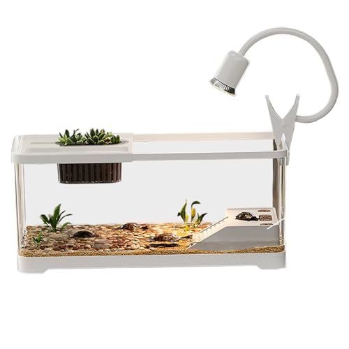Fischtank 15x8x8 Zoll Clear Plastic Turtle Tank Habitat Kit mit Kletterplattformen und Licht für Schildkröten und Wassertiere, Schildkrötenaquarium Fischtank 15x8x8 Zoll Clear Plastic Turtle Tank Habitat Kit mit Kletterplattformen und Licht für Schildkröten und Wassertiere, Schildkrötenaquarium von Yeory